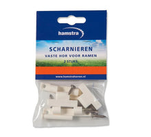 Hamstra set van 2 scharnieren wit